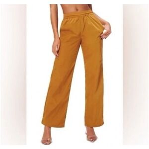 Good American wide leg track‎ pants size 3 L NWT